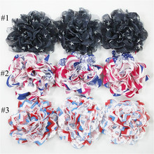 3.75''Large lace Flower 40pcs/lot  wholesale hair flower for Americal Holiday Chiffon lace Flower 2024 - buy cheap