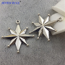 High Quality 10 Pieces/Lot 34mm*34mm Antique Silver Plated Fleur De Lis Charms For Jewelry Making 2024 - buy cheap