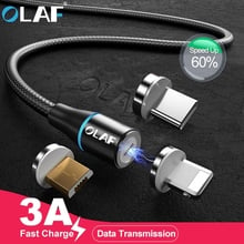 OLAF 3A Magnetic USB Cable Fast Charging Data Cable for iPhone Xs X 8 7 Magnetic Charger Micro USB Type C Cable for Samsung S10 2024 - buy cheap