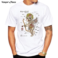 Anatomy T-Shirt Funny Summer Men's Casual Cupid Angel  Printed T Shirt High Quality Geek Style Male Tops Tee Clothes 2024 - buy cheap