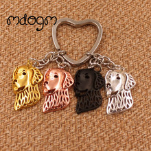 2021 Golden Retriever Dog Animal Gold Silver-Plate Purse Metal Pendant Keychain For Bag Car Women Men Key Ring Love Jewelry K046 2024 - buy cheap