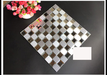 1box 11pieces Top Sale Popular Design Square silver color Jade Crystal Metal Glass Mosaic tiles wall sticker 30x30cm 2024 - buy cheap