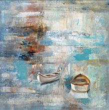 Abstract Paintings Boats seascapes modern art oil on canvas Calm Sea by Silvia Vassileva Painting High quality hand painted 2024 - buy cheap