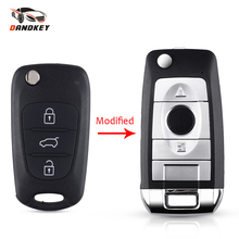 Dandkey Car Remote Flip Key Shell 3 Button For Kia Rio Picanto Ceed Cerato Sportage K2 K5 Folding Modified Key Case Blank Cover 2024 - buy cheap