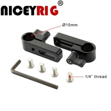 Niceyrig pinça de trilho para câmera, 15mm, suporte de equipamento dslr, com braçadeira para câmera dslr, alça ou gaiola ou placa (2 peças por pacote) 2024 - compre barato