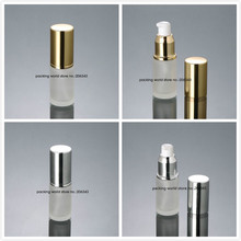 25ml frosted glass  bottle with gold/silver pump for lotion/emulsion/toner/serum/foundation/skin care cosmetic packing 2024 - buy cheap