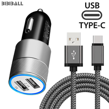 Dual 2.1A USB Car Charger Adapter + 1M USB C Fast Charging Cable for Samsung Galaxy A3 A5 A7 2017 Samsung S8 S9 S10 A8 2018 Cord 2024 - buy cheap