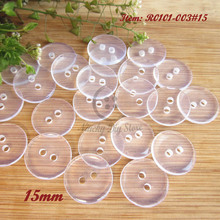 Sewing supplies 120pcs 15mm double bread transparent resin buttons inner pad buttons many specifications 2024 - buy cheap