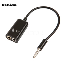 Kebidu-Divisor de cable de micrófono de 3,5mm, Adaptador convertidor de audio macho y hembra, adaptador de micrófono, Divisor de Cable para conector de auriculares 2024 - compra barato