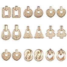 LOVBEAFAS Big Vintage Earrings for Women Gold Silver Plated Geometric Statement Earring Metal Earring Hanging Fashion Jewelry 2024 - buy cheap