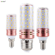 Lâmpada de led e27 e e14 para decoração de casa, 12w, 16w, 36 e 60leds, smd2835, 220v, tipo milho, vela, para lustre, decoração interna 2024 - compre barato