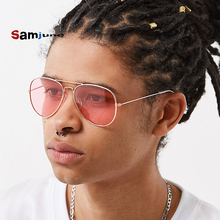 Samjune óculos de sol masculino, óculos para mulheres e homens com design de marca ótica, óculos de sol vintage para proteção uv400, 2018 2024 - compre barato
