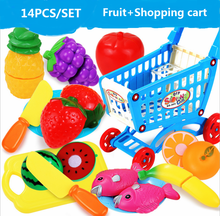 14/30/43/44/45PCS Children Kitchen Pretend Play Toys Cutting Fruit Vegetable Food Miniature Play Do House Education Toy girl kid 2024 - buy cheap