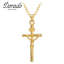 Jesus Cross Pendant Necklaces For Women Men Gold Silver Color Alloy Long Chain Christian Necklaces & Pendants Religious Jewelry 2024 - buy cheap
