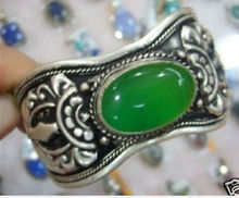 FREE shipping>>>>Chinese Tibet green Natural stone Cuff Bracelet  dumu 2024 - buy cheap