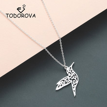 Todorova Origami Animal Hummingbird Necklace Men Jewelry Flying Bird Long Necklace Bird Lover Gifts for Women Statement Necklace 2024 - buy cheap
