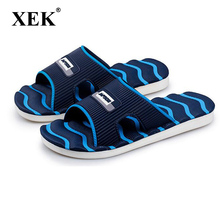XEK Women Men Slippers New Lightweight Casual Plaid Stripes Sandals Summer Fashion Men Classic Flip flops Soft Beach Shoes FM59 2024 - buy cheap
