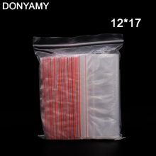 Hot Sale 12*17cm 100Pcs Transparent Food Phone Card Valve Hermetic Bag Zip Lock Plastic Gift Packaging Bags For Necklace 2024 - buy cheap