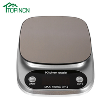 TOPINCN 10kg 1g Portable Mini kitchen scales Food LCD Electronic Kitchen Digital  Scales Case Balance Measuring Weighing Scales 2024 - buy cheap