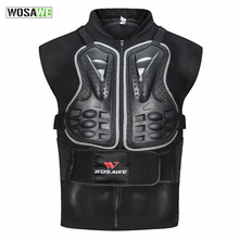 Mens Body Protector Motorcycle jackets back shield sleeveless vest black M/3XL Spine Chest Protective gears Jacket 2024 - buy cheap