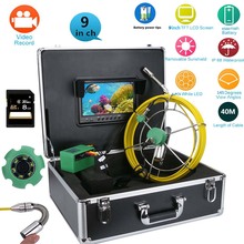 9"LCD DVR Pipe Inspection Video Endoscope Camera 20M 30M 40m 50M Waterproof Drain Pipe Sewer Inspection Camera System 1000 TVL 2024 - buy cheap