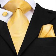 C-3077 Gold Striped Tie Silk Woven 8.5cm Men Tie Blue Red Necktie Handkerchiefs Classic Party Wedding Fashion Pocket Square Tie 2024 - buy cheap