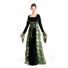 Women Renaissance Medieval Gothic Long Dress Halloween Costumes Gypsy church Notre Dame Cosplay Dress 2024 - buy cheap