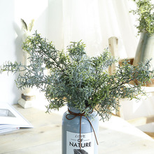 Hierba de plástico Artificial, rama de romero falsa, planta verde, decoración floral para mesa de boda y hogar 2024 - compra barato