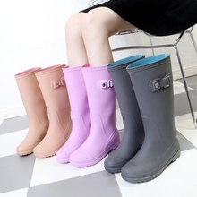 ¡Novedad de 2018! Botas de lluvia de PVC para mujer, zapatos de agua, impermeables, de goma 2024 - compra barato