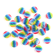 LF 50Pcs Mixed Resin Round Stripe Sewing Buttons For Cloth Needlework Flatback Scrapbooking Crafts Decorative Diy Accessories 2024 - buy cheap