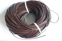 5 Meters Dark Brown 3x2mm Flat Real Genuine Leather Cord String Lace Thong Jewellery 2024 - buy cheap