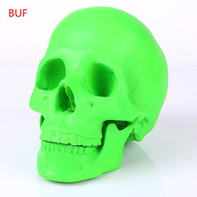 Resin Craft Green Skull Statues For Decoration Creative Skull Statue Sculpture Home Decoration Halloween Decoration 2024 - buy cheap