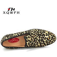 Sapatos casuais masculinos de leopardo dourado, calçados para festa e casamento, para fumantes 2024 - compre barato