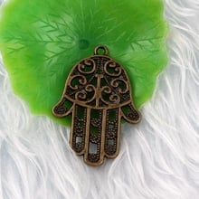 Соединитель Hamsa, подвески из бронзы для браслетов ручной работы, Ювелирная фурнитура, подарок 2024 - купить недорого