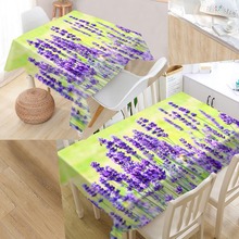 Cubierta de lavanda personalizada, mesa Rectangular, decoración para el hogar, elegante, impermeable, a prueba de aceite, para boda 2024 - compra barato