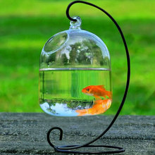 Cute Transparent Glass Hanging Vase Fish Tank Creative Home Decor Supplies 2024 - buy cheap