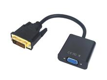 100 шт. позолоченный DVI-D DVI D 24 + 1 в VGA 15 Pin видео кабель конвертер для проектора монитора адаптер для ПК 2024 - купить недорого