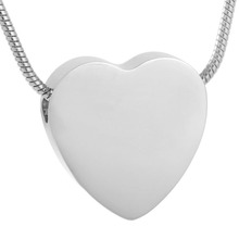 IJD8384 High Polished Stainless Steel Blank Slider Heart Cremation Necklace Hold Ashes Keepsake Memorial Urn Jewelry Engravable 2024 - buy cheap