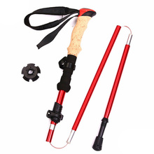 2 Pcs/lot Aluminium Alloy Trekking Poles Ultralight Folding Collapsible Trail Running Hiking Walking Sticks Lightweight Canes 2024 - buy cheap