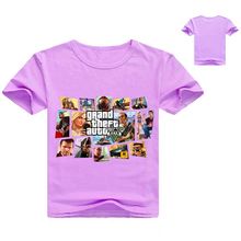 Camiseta de manga corta para niños de 2 a 12 años, modelo 5 Gta V, ropa Infantil, Lilica Ripilica 2024 - compra barato