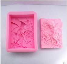 Free shipping 3D Flower Fairy  shaped  handmade soap mold animal candle molds silicone mold Chocolate Candy Moulds Form of Cake 2024 - buy cheap