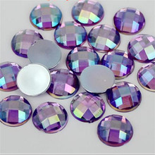 5-12MM DIY Bling Lt Purple AB Round Lattice Faceted Acrylic Rhinestones Flatback Acrylic Stone for Hand Craft Art Decoration 2024 - buy cheap