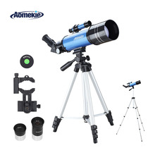 Telescopio AOMEKIE con lente grande HD de 70mm adaptador ajustable para teléfono de alta resolución 16X/66X para regalo de niños para ver la luna 2024 - compra barato