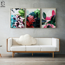 Quadros de parede para sala de estar, quadros de folha, pôster floral nórdico, arte de parede, pintura em tela, pôsters e impressões plantas 2024 - compre barato