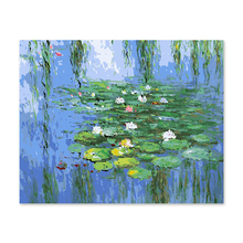 Pintura al óleo Digital de Monet, lirio de agua, famosa mano de su propio color, Impresión de verano Liantang 2024 - compra barato