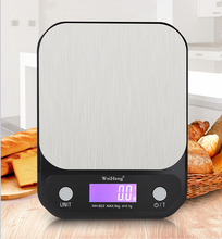 Balança digital para cozinha, aço inoxidável, 5kg/10kg, dieta, alimentos, balança compacta, balança de 0.1g, para cozinhar, ferramentas de medição 2024 - compre barato