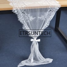 50pcs 55x300cm Lace Table Runner Wedding Decoration Fringe Edge Floral Table Cloth Baby Shower Birthday Party Decoration 2024 - buy cheap