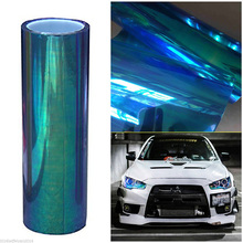 200*30cm Chameleon Colorful Blue Car SUV Headlight Taillight Vinyl Tint Film Wrap 2024 - buy cheap