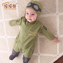 Baby Romper Cartoon Autumn Jumpsuit Boys Cute Autumn / Winter Warm Long sleeve Pilots Infant Girls Aviator Overall menino menina 2024 - buy cheap