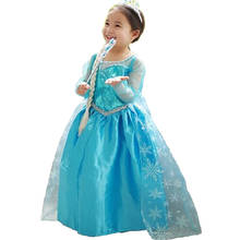 Летние платья Карнавальный костюм принцессы Анны и Эльзы для девочек нарядное детское платье для дня рождения Одежда для маленьких девочек 2024 - купить недорого